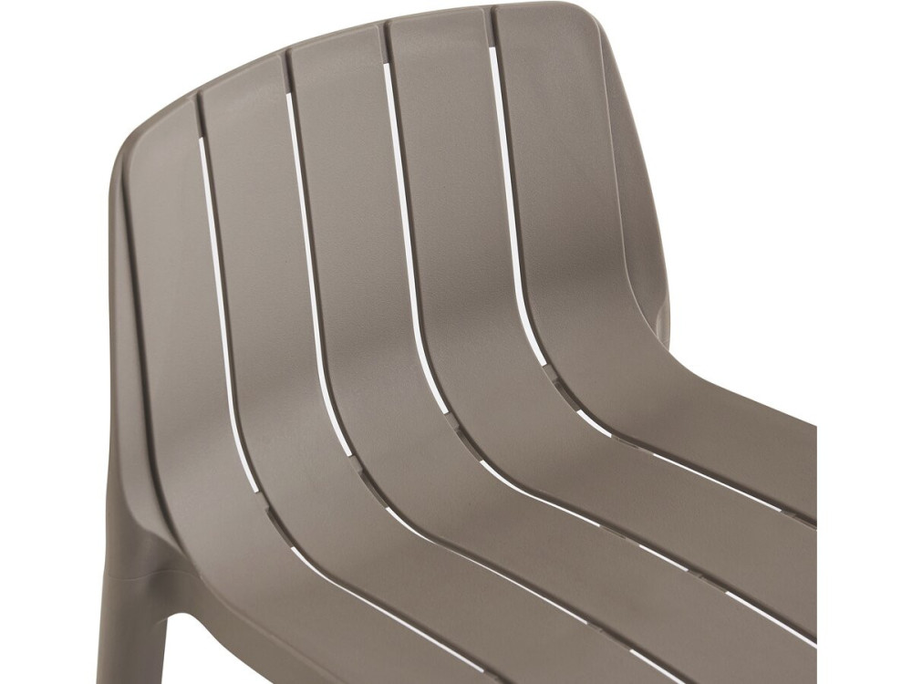 Set van 2 "Vaena" stapelbare tuinstoelen - Taupe