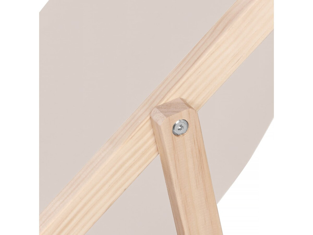 Set van 2 houten ligstoelen "Chilienne" - 107 x 56,5 x 81 cm - Ecru