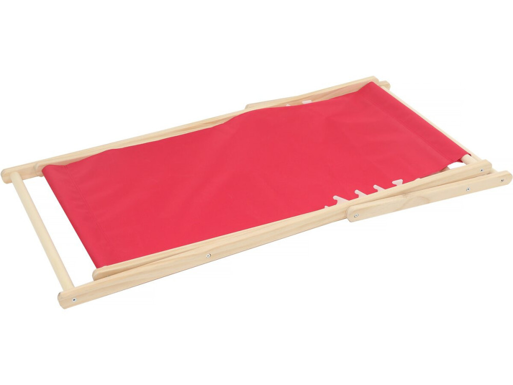 Set van 2 houten ligstoelen "Chilienne" - 107 x 56,5 x 81 cm - Rood