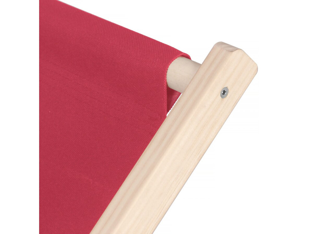 Set van 2 houten ligstoelen "Chilienne" - 107 x 56,5 x 81 cm - Rood
