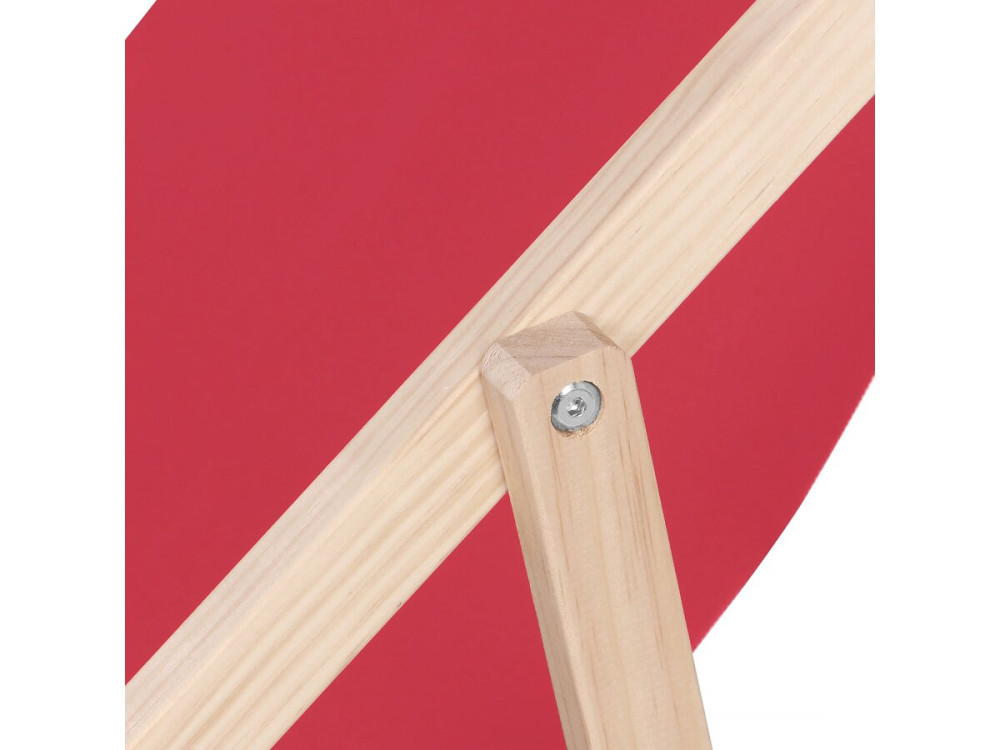 Set van 2 houten ligstoelen "Chilienne" - 107 x 56,5 x 81 cm - Rood
