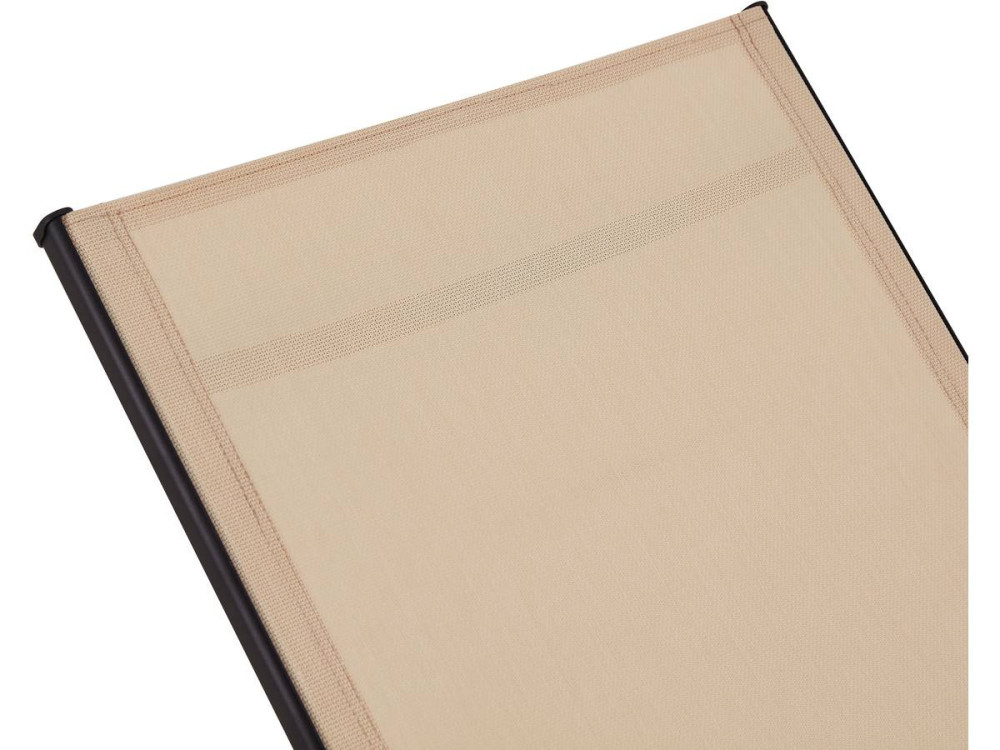 Ligbed set 2 ligstoelen metaal "Farniente" - Beige - lichtbruin