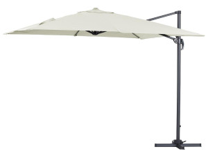 Parasol vrijhangend tuin zweefparasol "Sun 3" - 3 x 3 m - Ecru