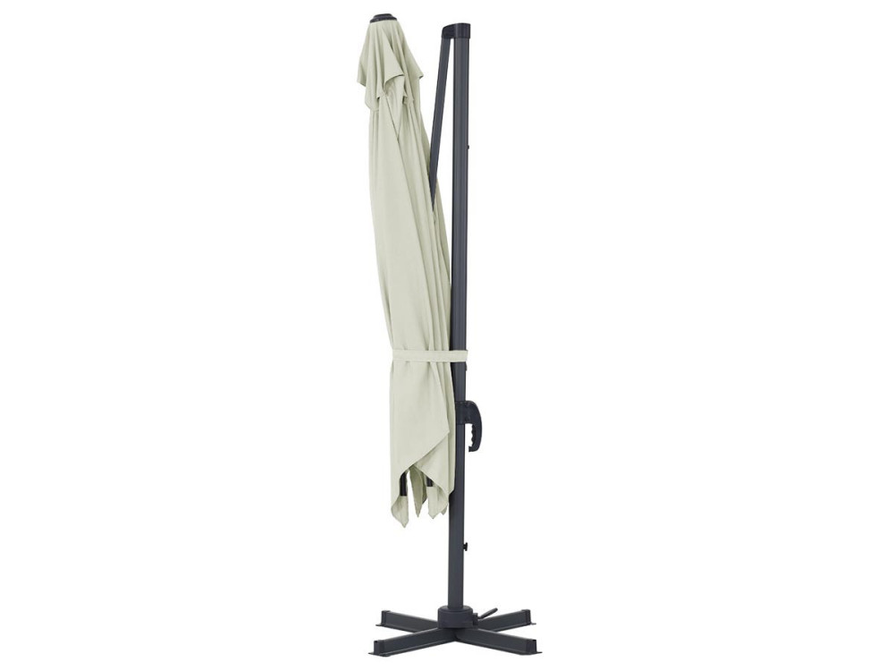 Parasol vrijhangend tuin zweefparasol "Sun 3" - 3 x 3 m - Ecru