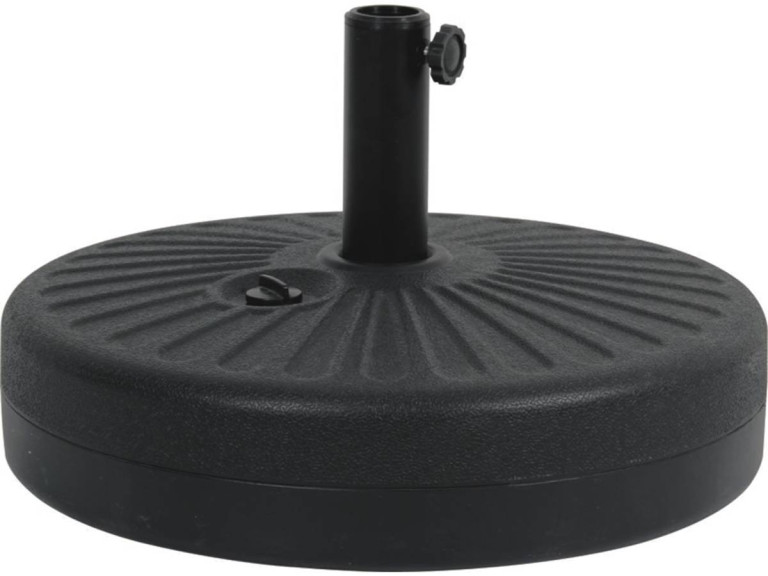Parasolvoet rond vulbaar voor parasol tuin - Zwart