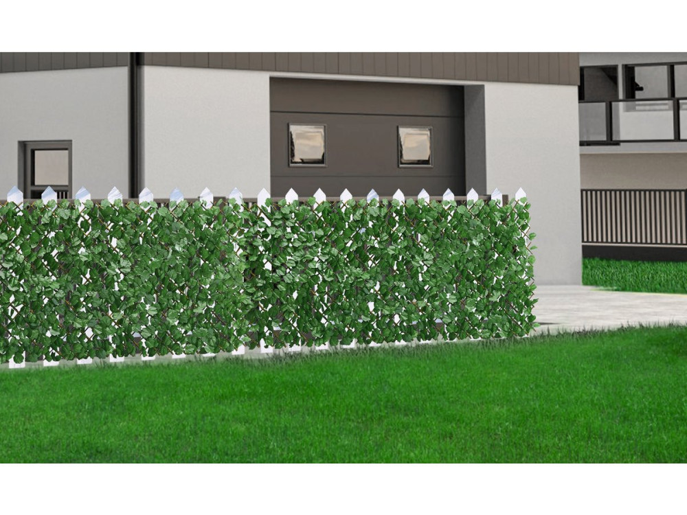 Kunsthaag set 6 stuks bladeren schutting buiten "Fragon" - 200 x 100 cm - Groen