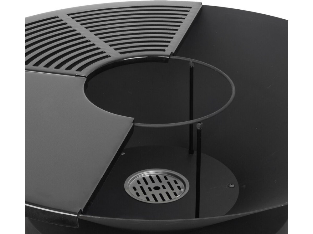 Barbecue plancha vuurschaal met "César premium" pizzaoven - Ø 81 cm - Zwart