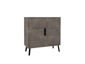 Houten multifunctionele kast "Darien" - 76,5 x 35 x 79,5 cm - Marmer