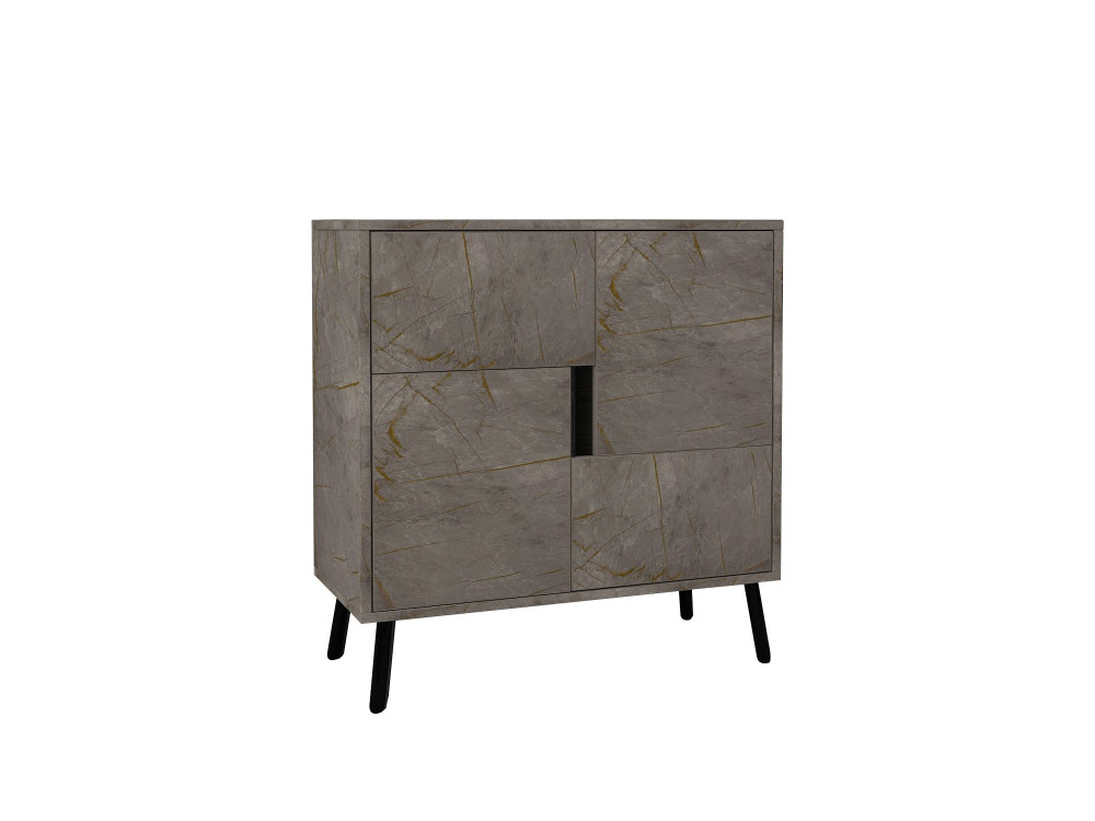 Houten multifunctionele kast "Darien" - 76,5 x 35 x 79,5 cm - Marmer