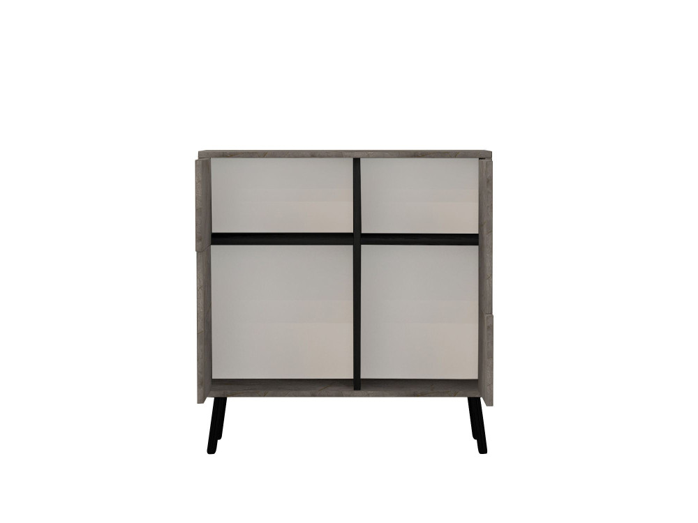 Houten multifunctionele kast "Darien" - 76,5 x 35 x 79,5 cm - Marmer