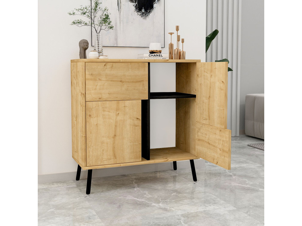Houten dressoir "Darien" - 76 x 35 x 79 cm - Beige
