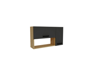 Houten dressoir "Akasya" - 90 x 24 x 52 cm - Antracietgrijs
