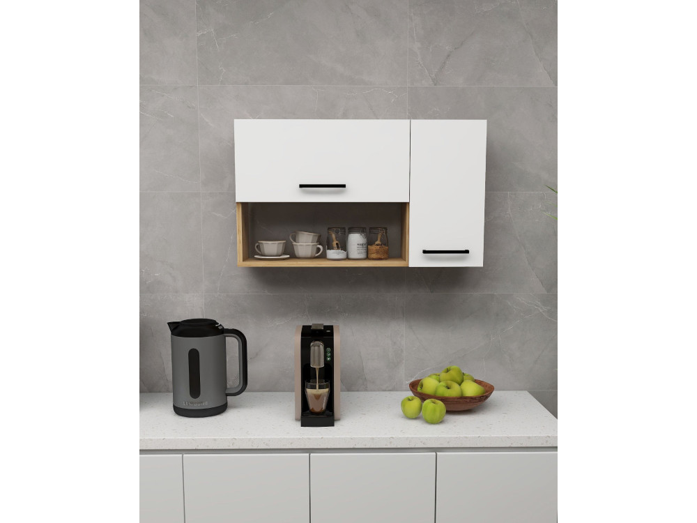 Houten dressoir "Akasya" - 90 x 24 x 52 cm - Wit