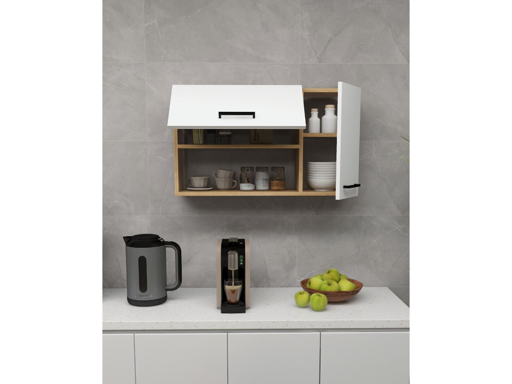 Houten dressoir "Akasya" - 90 x 24 x 52 cm - Wit