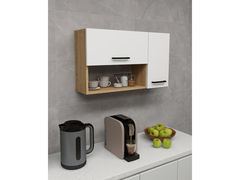 Houten dressoir "Akasya" - 90 x 24 x 52 cm - Wit