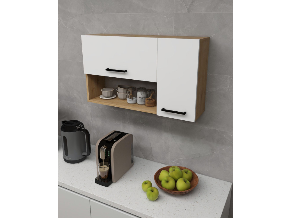 Houten dressoir "Akasya" - 90 x 24 x 52 cm - Wit