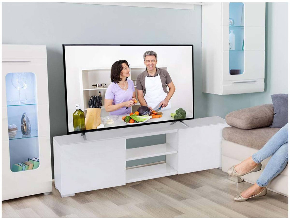 TV meubel "Frida" - 155 x 31 x 42,5 cm - Grijs