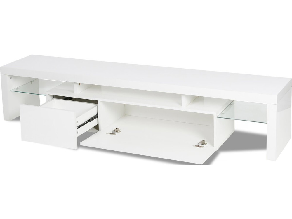 TV meubel met led gelakt "Tina" - 187,5 x 34 x 38 cm - Wit