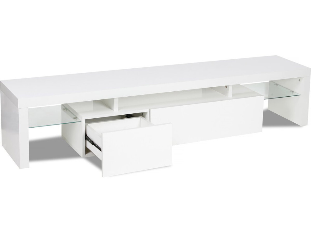 TV meubel met led gelakt "Tina" - 187,5 x 34 x 38 cm - Wit