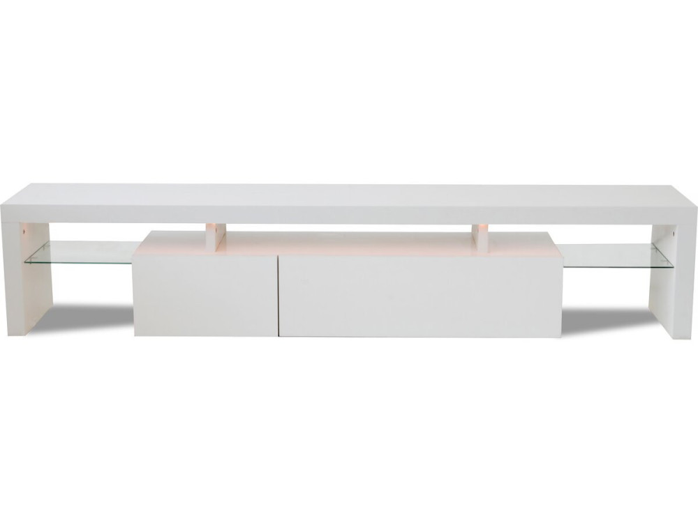 TV meubel met led gelakt "Tina" - 187,5 x 34 x 38 cm - Wit