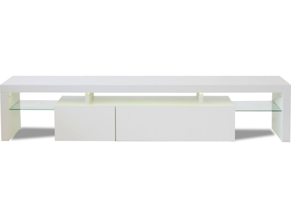 TV meubel met led gelakt "Tina" - 187,5 x 34 x 38 cm - Wit