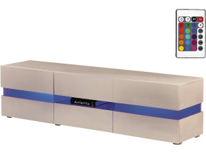TV meubel LED "Vida' - 177 x 39 x 45 cm - Wit gelakt