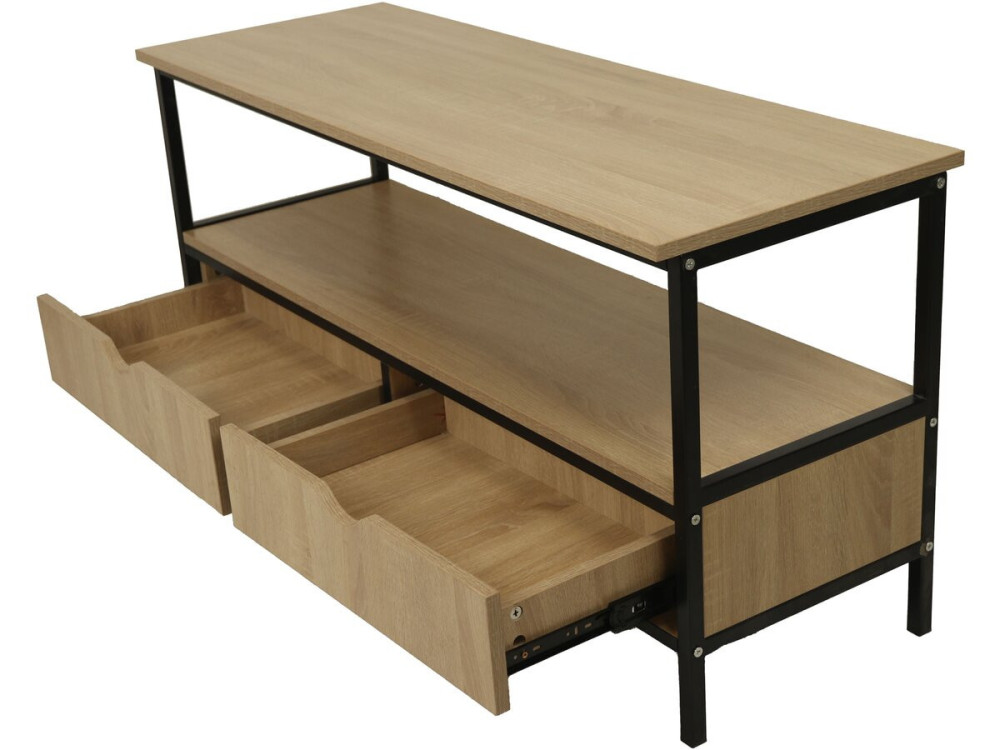 TV-meubel in industriële stijl met lade "Detroit" - 113 x 40 x 55 cm - Beige
