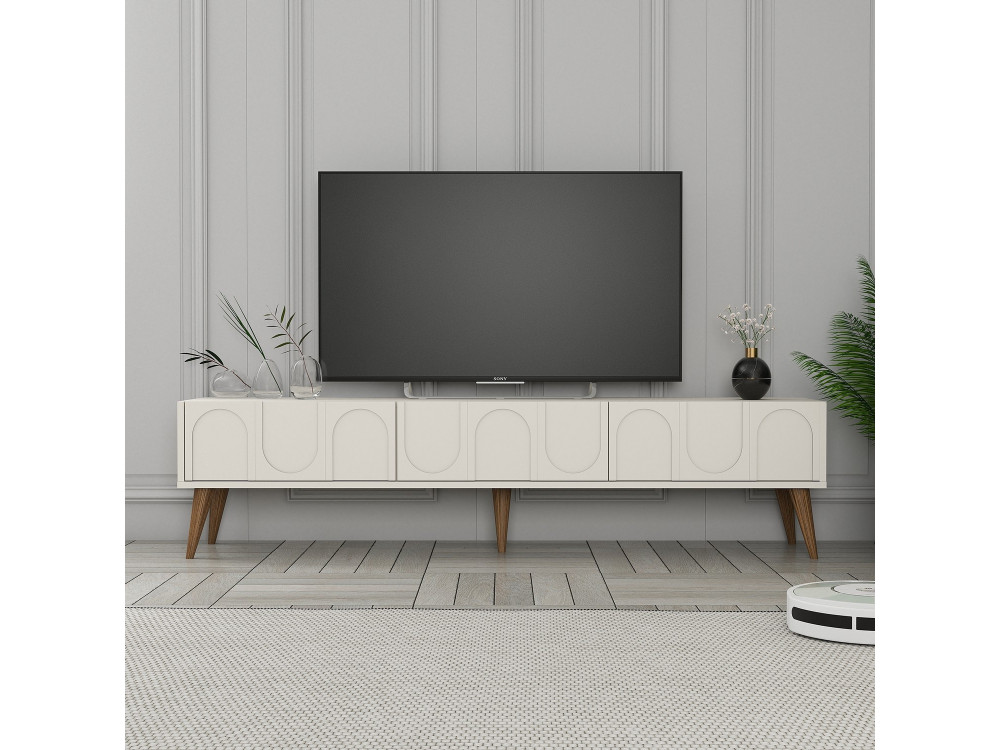 Houten TV-meubel "Lyon" - 180 x 35 x 44 cm - CrèmeNoix