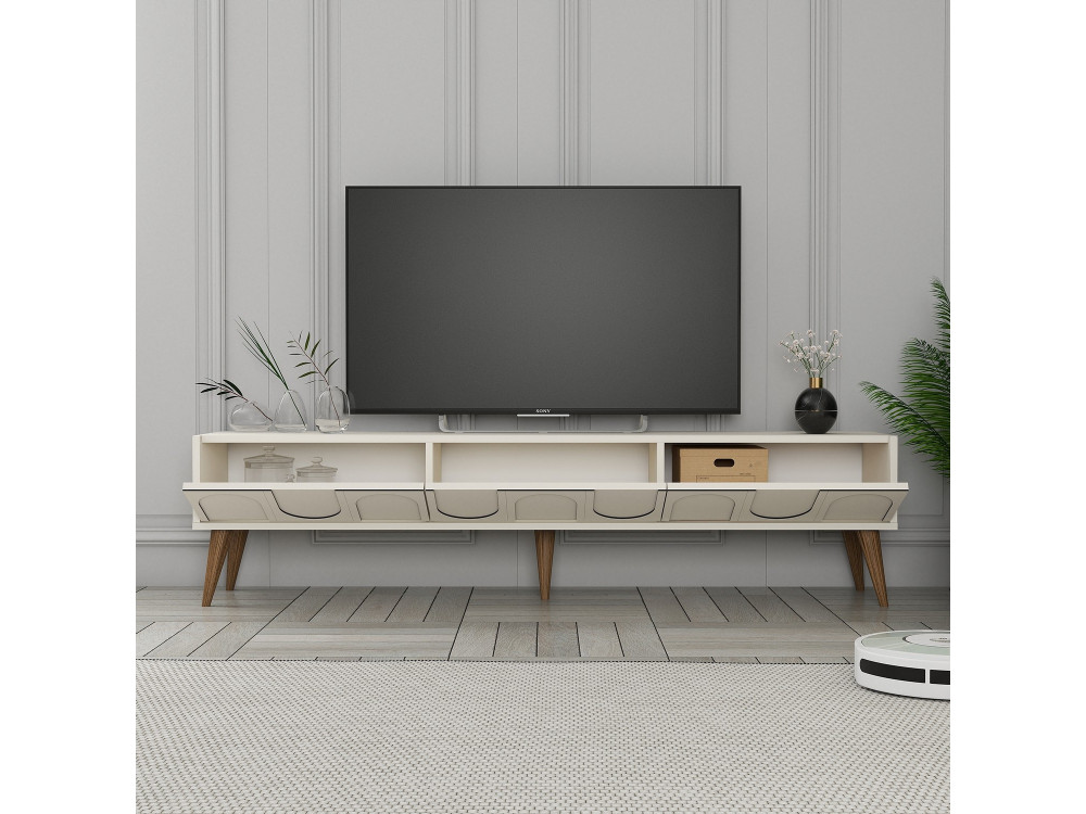 Houten TV-meubel "Lyon" - 180 x 35 x 44 cm - CrèmeNoix