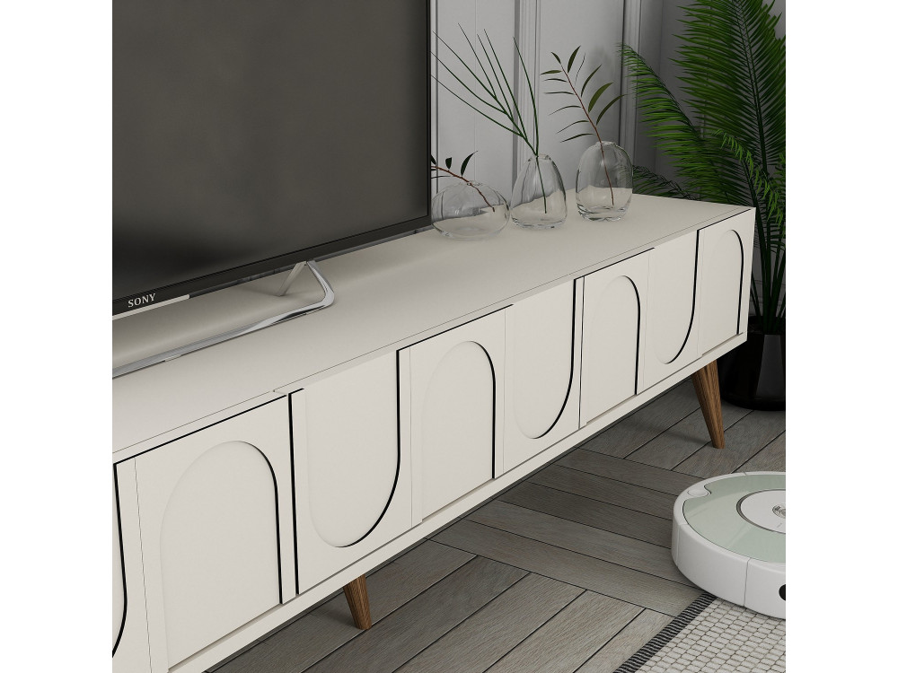 Houten TV-meubel "Lyon" - 180 x 35 x 44 cm - CrèmeNoix