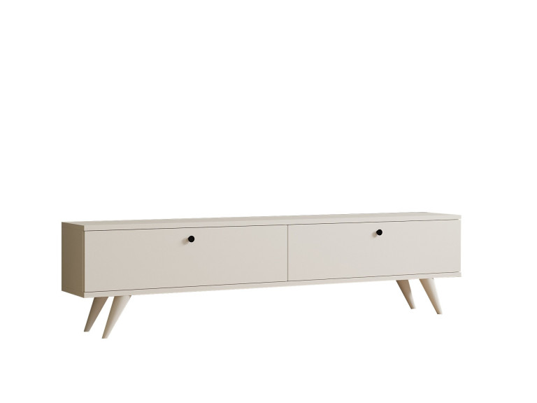 Houten TV-meubel "Paris" - 160 x 25 x 40 cm - Wit