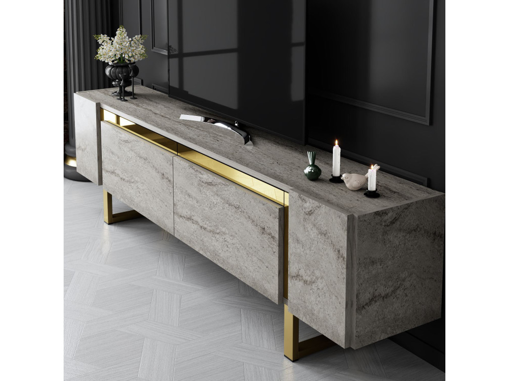 Houten TV-meubel "Yildiz" - 180 x 30 x 50 cm - TravertinOr