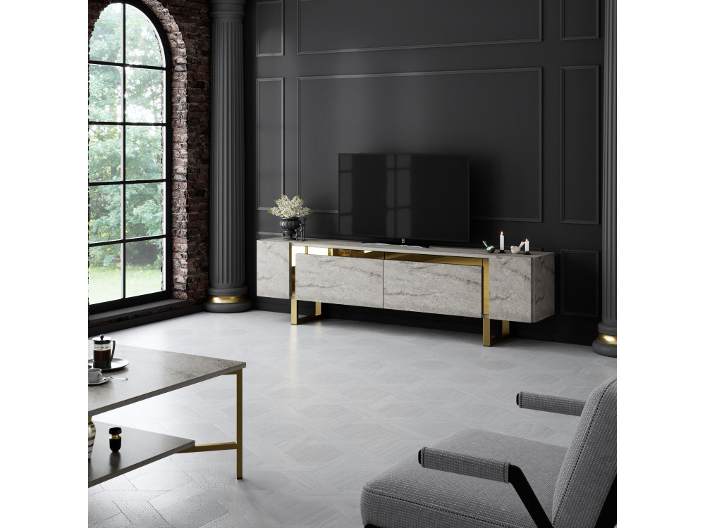 Houten TV-meubel "Yildiz" - 180 x 30 x 50 cm - TravertinOr