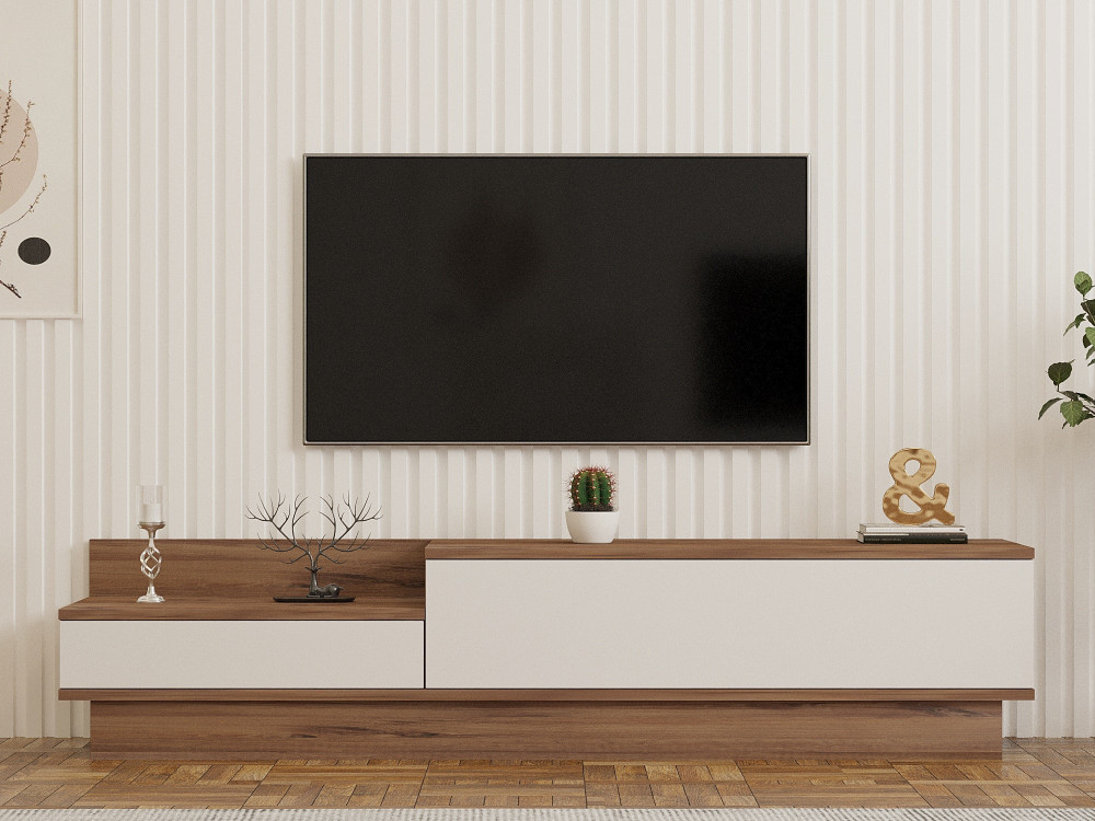 Houten TV-meubel "Barko" - 160 x 35 x 35 cm - Atlantic PineWit