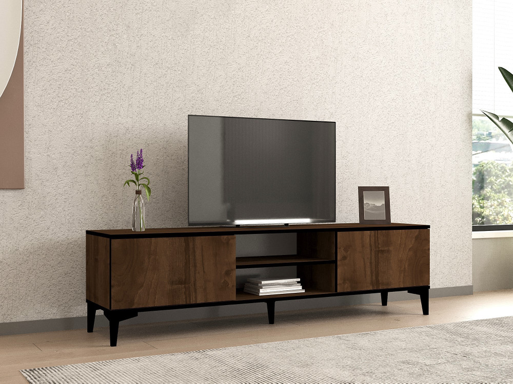Houten TV-meubel "Erem" - 180 x 40 x 45 cm - NotelaarZwart