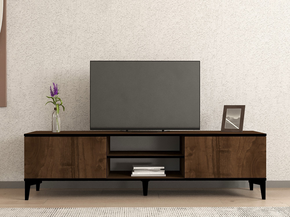 Houten TV-meubel "Erem" - 180 x 40 x 45 cm - NotelaarZwart