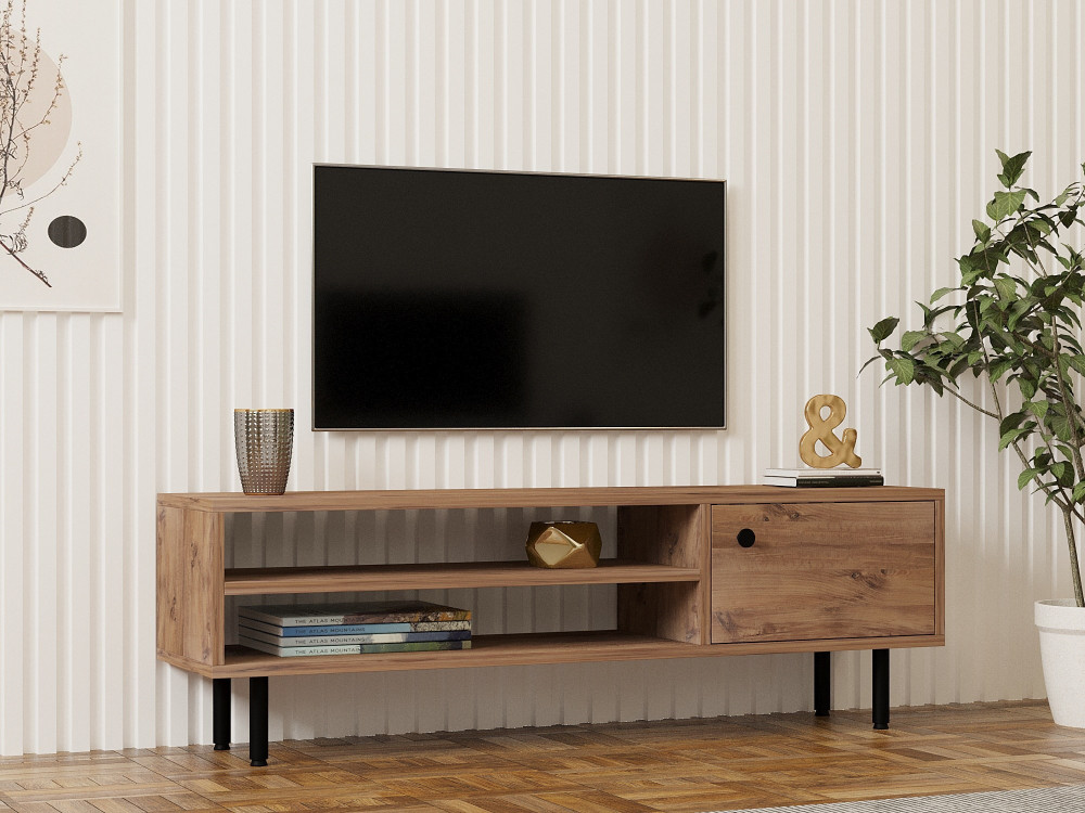 Houten TV-meubel "Avila" - 120 x 30 x 38 cm - Atlantisch grenen