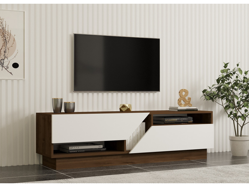 Houten TV-meubel "Koza" - 160 x 40 x 45 cm - NotelaarWit