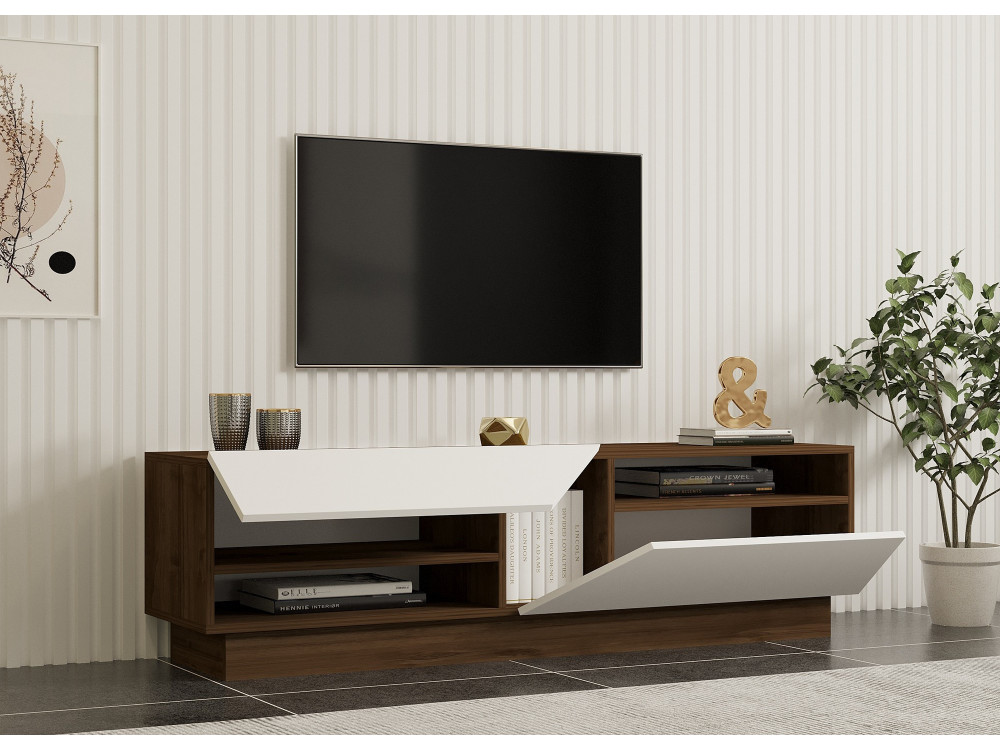 Houten TV-meubel "Koza" - 160 x 40 x 45 cm - NotelaarWit