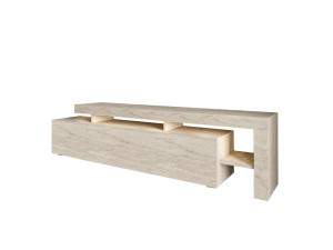 Houten TV-meubel "Beliz" - 192 x 37 x 53 cm - Travertin