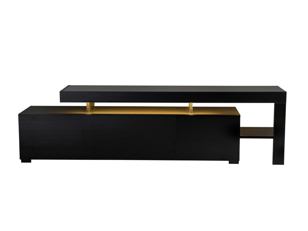 Houten TV-meubel "Beliz" 192 x 37 x 53 cm - Zwart hout