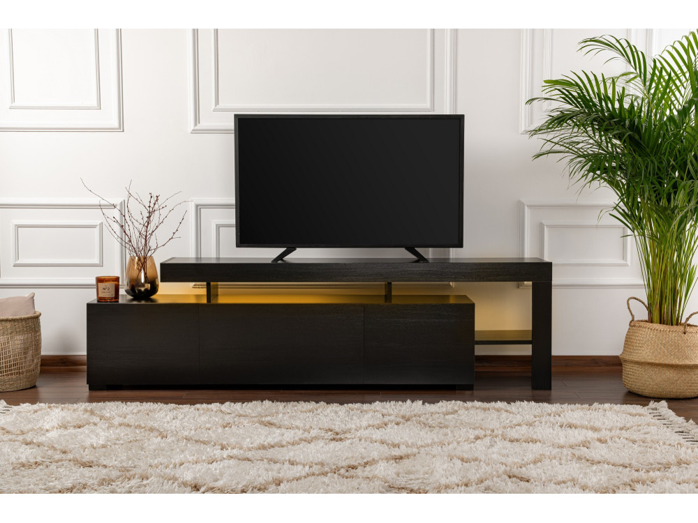 Houten TV-meubel "Beliz" 192 x 37 x 53 cm - Zwart hout