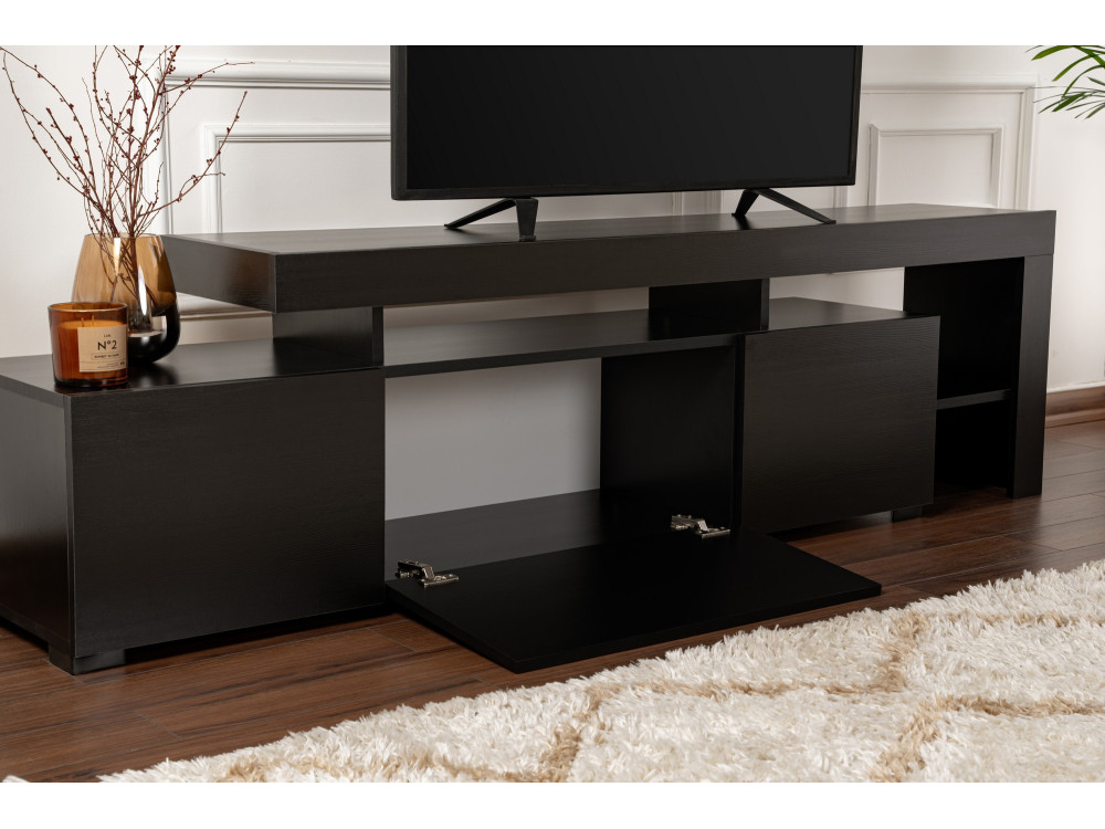 Houten TV-meubel "Beliz" 192 x 37 x 53 cm - Zwart hout