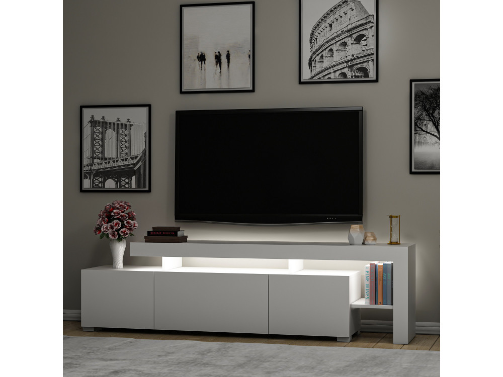 Houten TV-meubel "Beliz" 192 x 37 x 53 cm - Wit