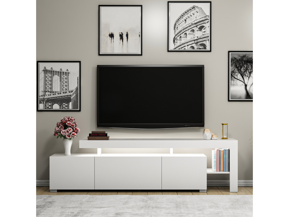 Houten TV-meubel "Beliz" 192 x 37 x 53 cm - Wit