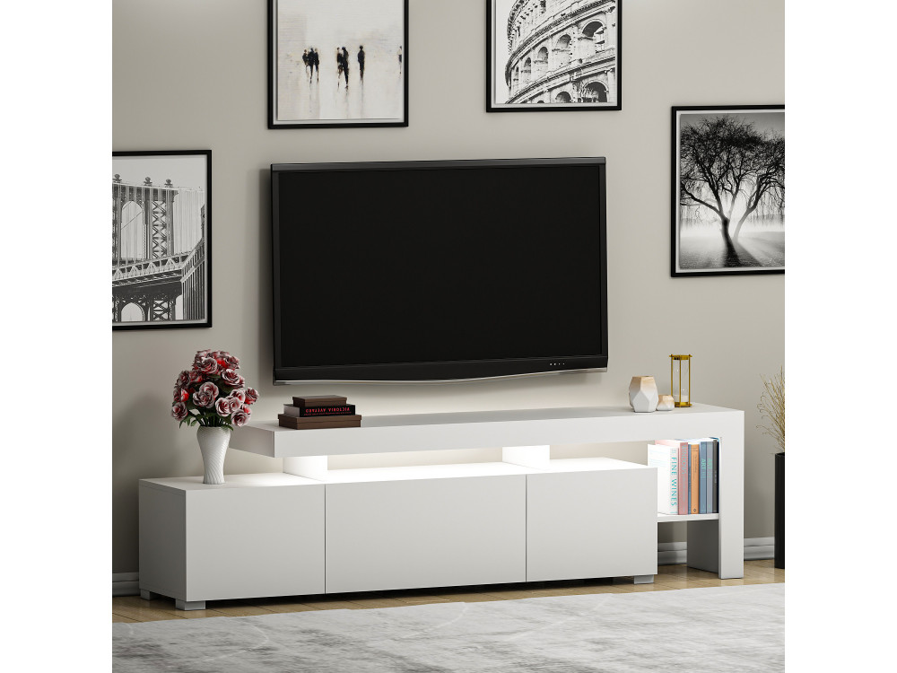 Houten TV-meubel "Beliz" 192 x 37 x 53 cm - Wit