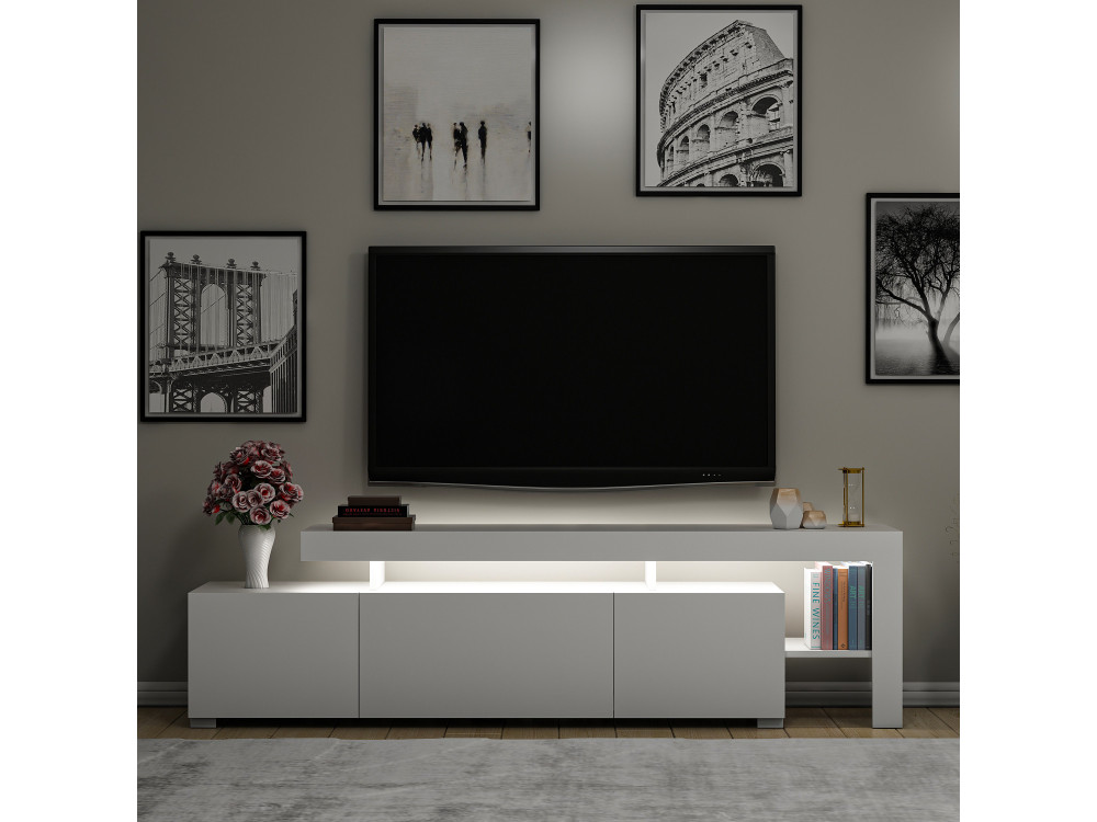 Houten TV-meubel "Beliz" 192 x 37 x 53 cm - Wit