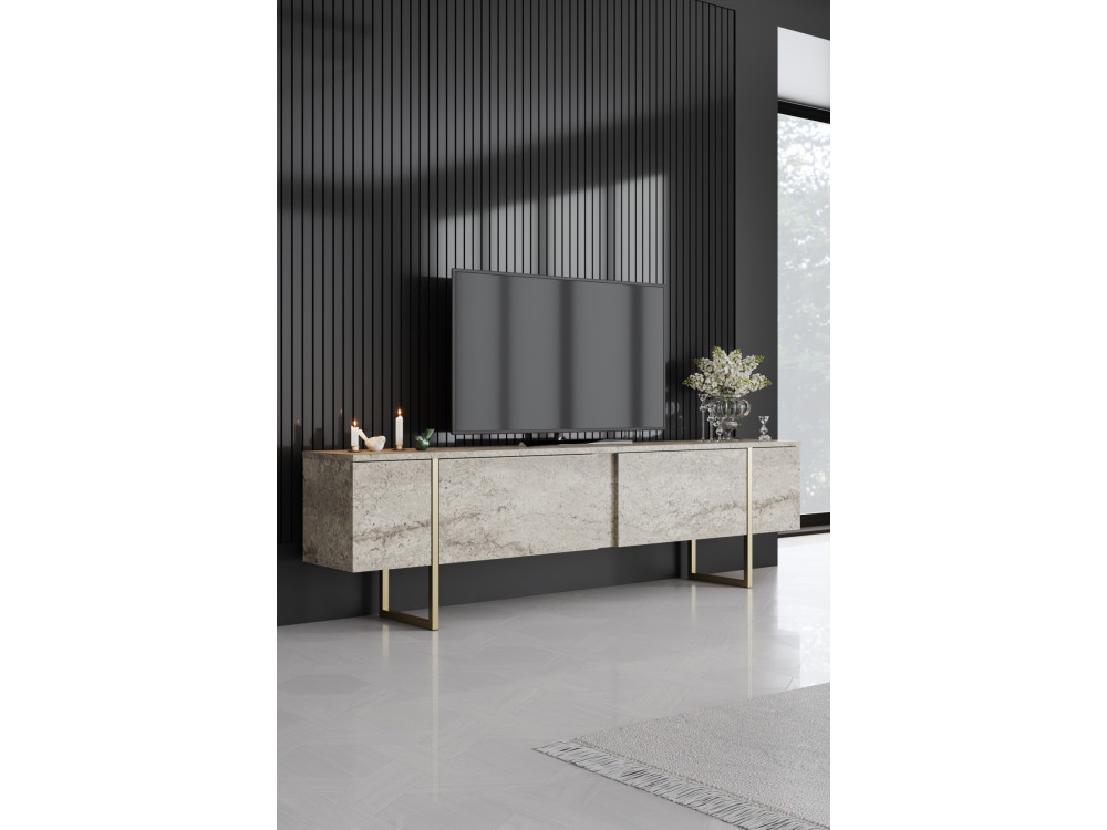 Luxe" houten TV-meubel - 180 x 30 x 50 cm - TravertinOr