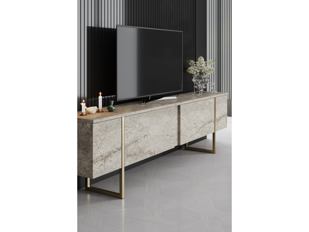 Luxe" houten TV-meubel - 180 x 30 x 50 cm - TravertinOr