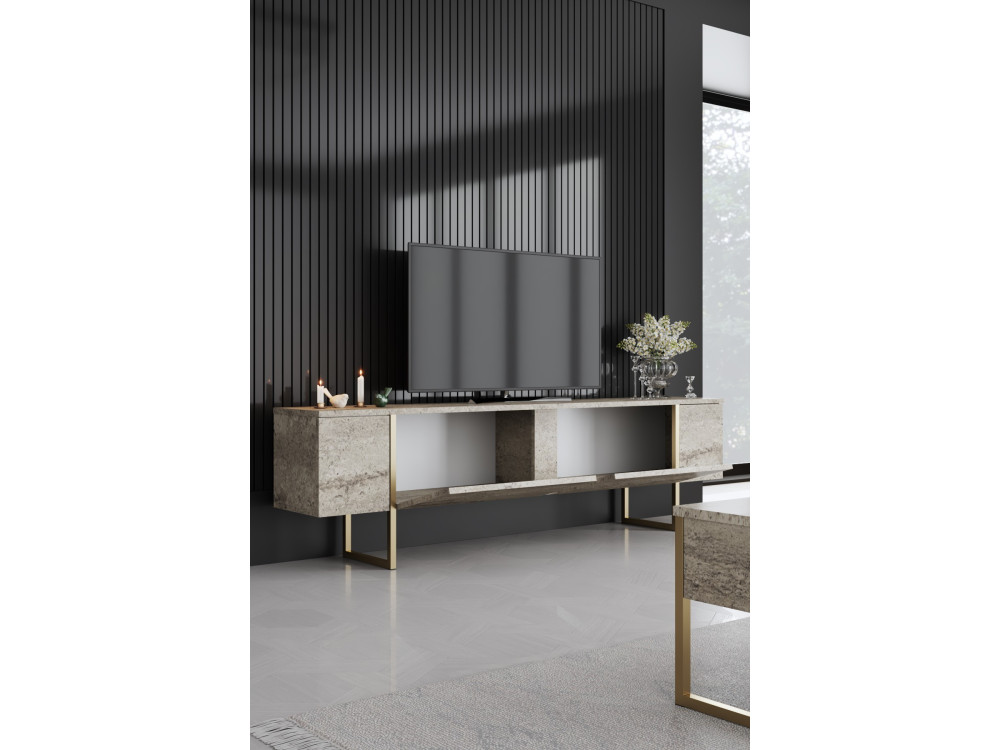 Luxe" houten TV-meubel - 180 x 30 x 50 cm - TravertinOr